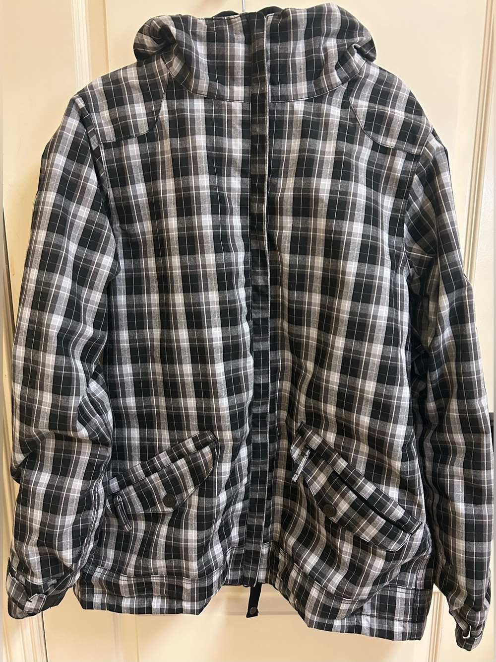 686 Mannual infiDRY Snowboard Insulated Jacket Women’s XL Black & White Thermal